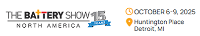 The Battery Show North America 2025 | Detroit, Oct 6-9バナー